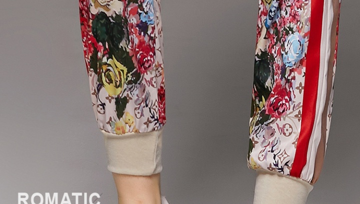 Printing European style Casual fashion casual pants 2pcs set