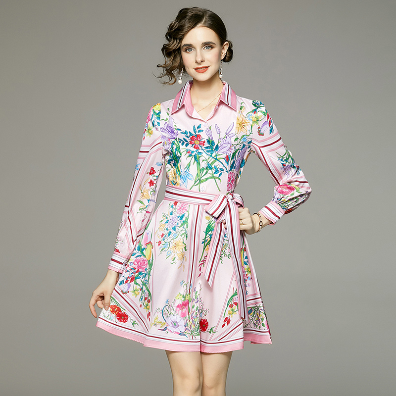 Fashion all-match slim European style dress