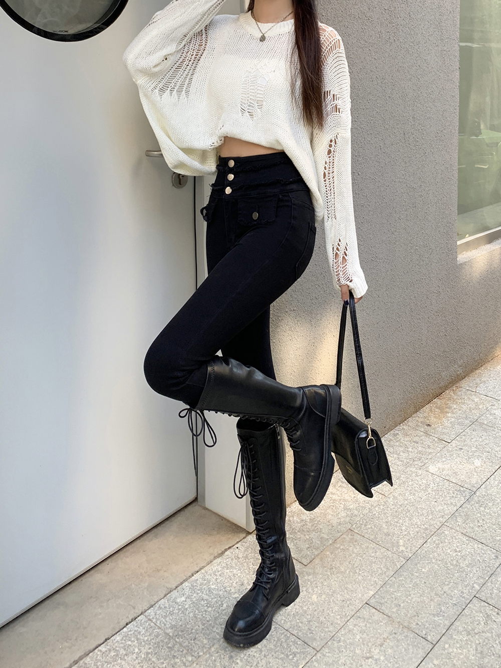 Autumn and winter pencil pants pencil jeans for women