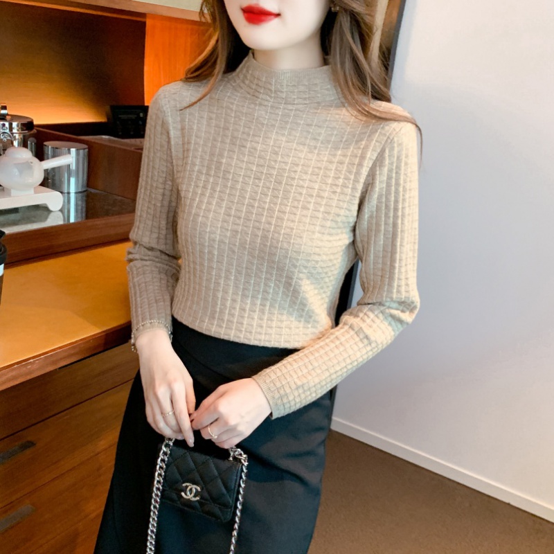 Slim small shirt autumn and winter bottoming shirt for women