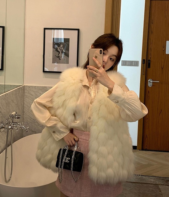 Winter fox fur fur coat Korean style waistcoat for women