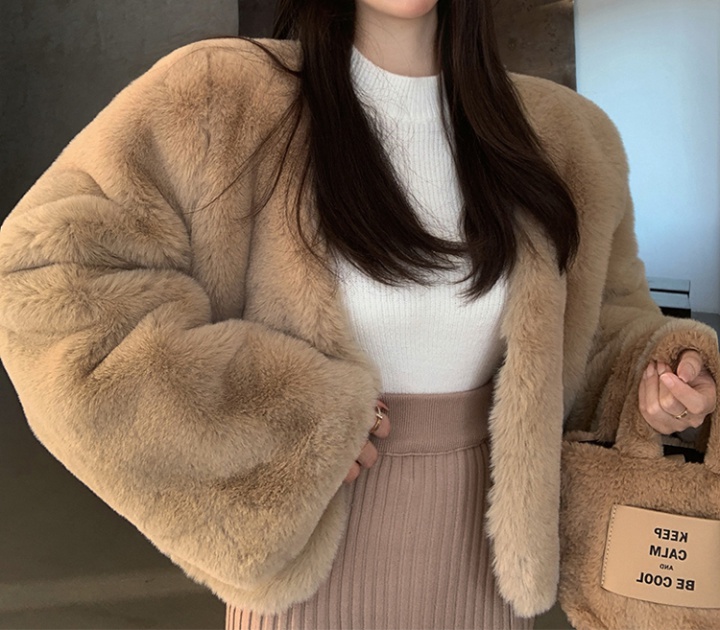 Thick Korean style overcoat velvet jacket tops
