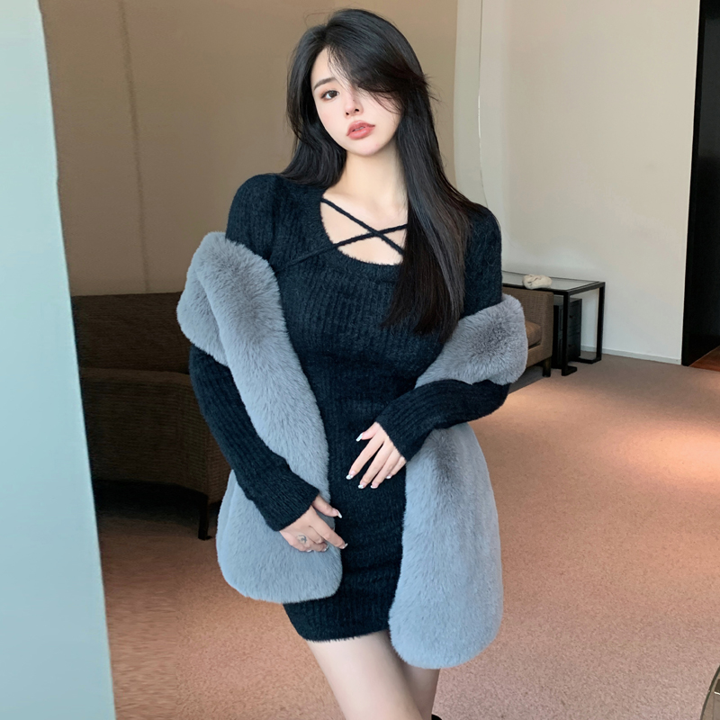 Fashion coat rabbit fur waistcoat for women