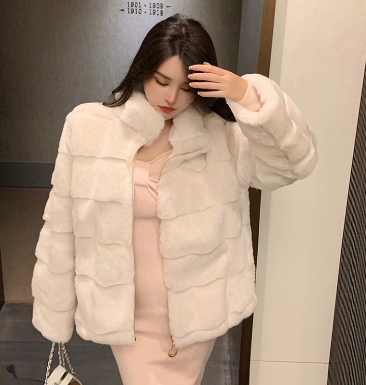 Winter loose tops fashion elmo fur coat for women