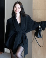 Loose long sleeve temperament tops autumn and winter lazy coat