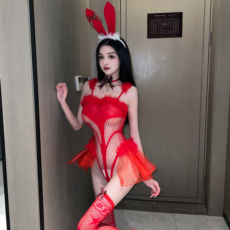 Christmas sexy stockings with fashion hair rope a set