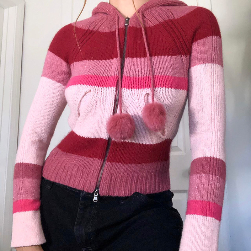 Knitwear hairball sweater sweet slim cardigan