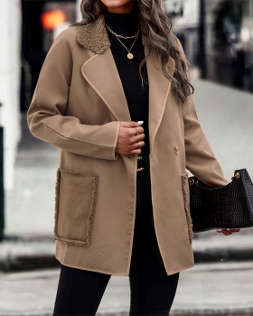 Autumn and winter woolen coat overcoat for women