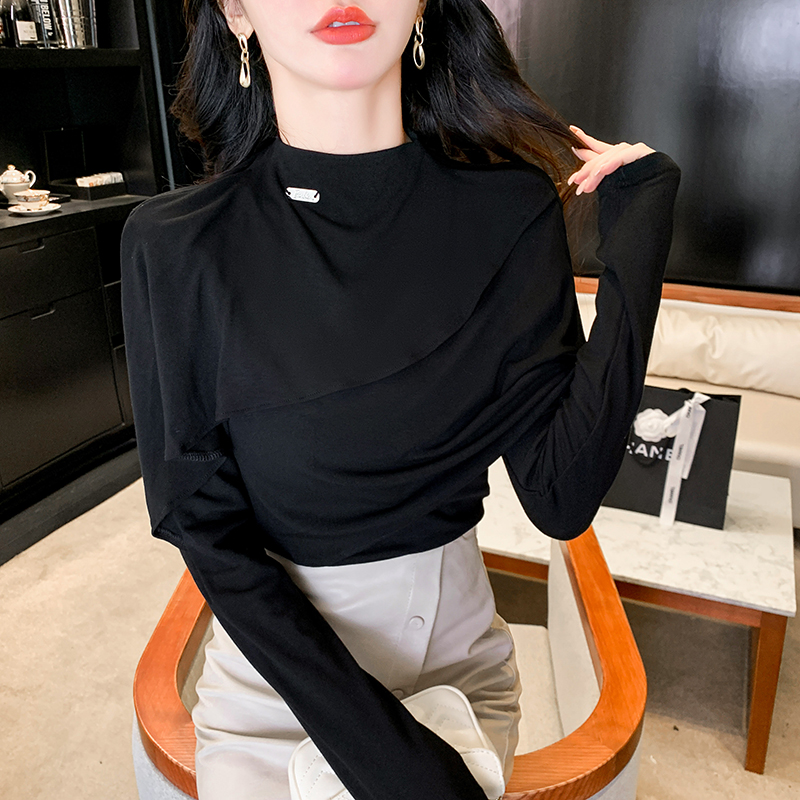 All-match long sleeve winter bottoming shirt for women