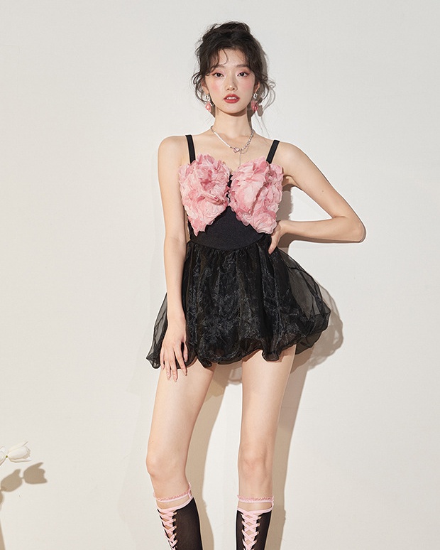 Summer lady conjoined swimwear conservatism slim dress