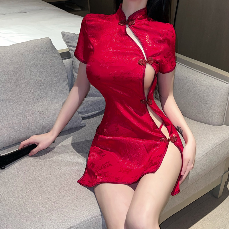 Short classical cheongsam sexy dress for women