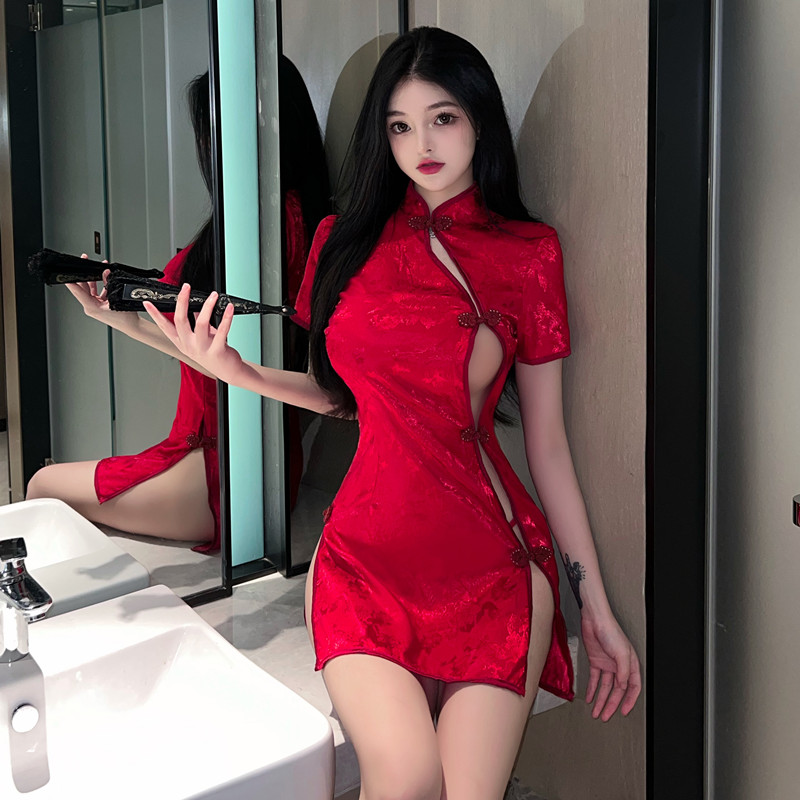 Short classical cheongsam sexy dress for women