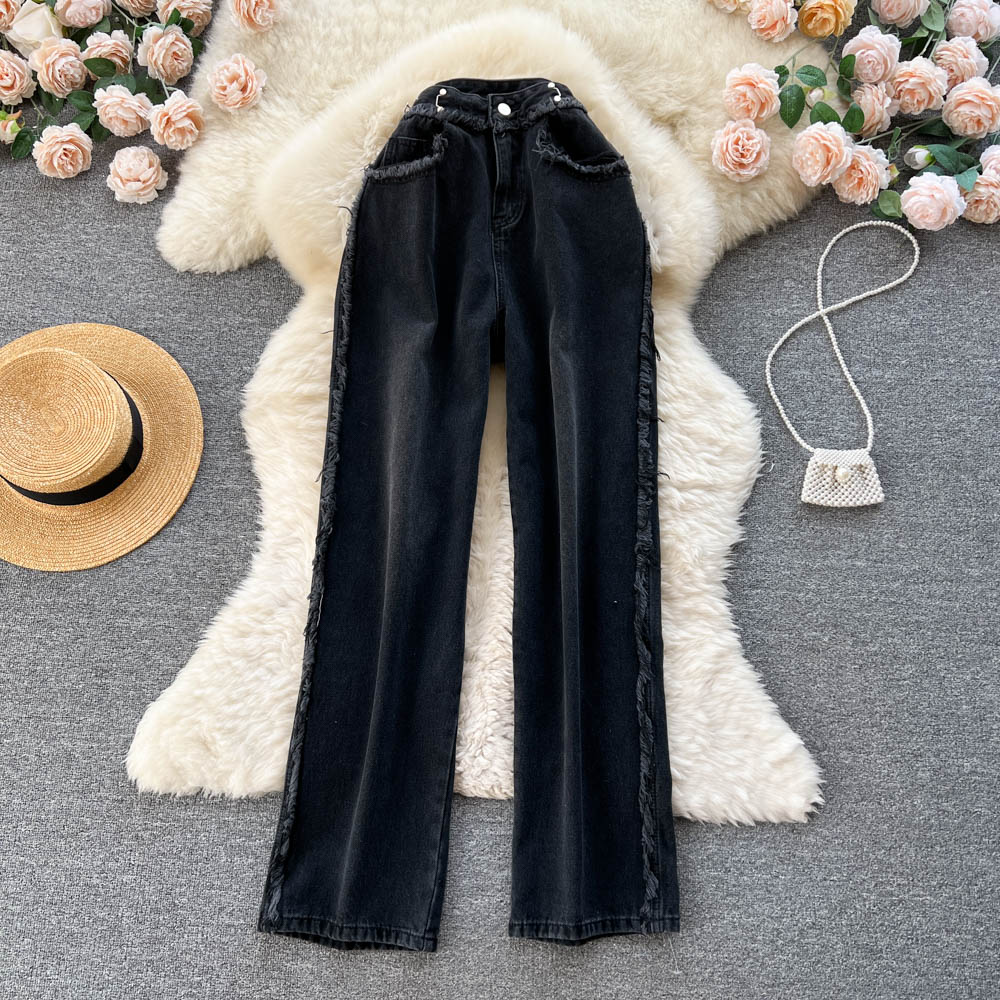 Loose jeans Western style long pants for women