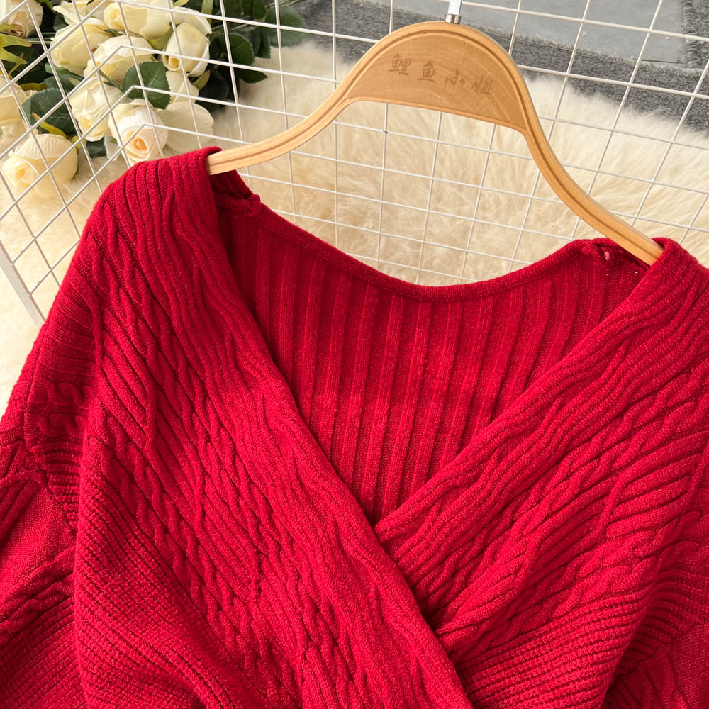 France style pure sweater sexy dress for women