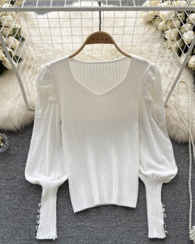 Slim fashion tops Western style sweater for women
