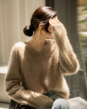 Pullover knitted cardigan long sleeve cashmere vest