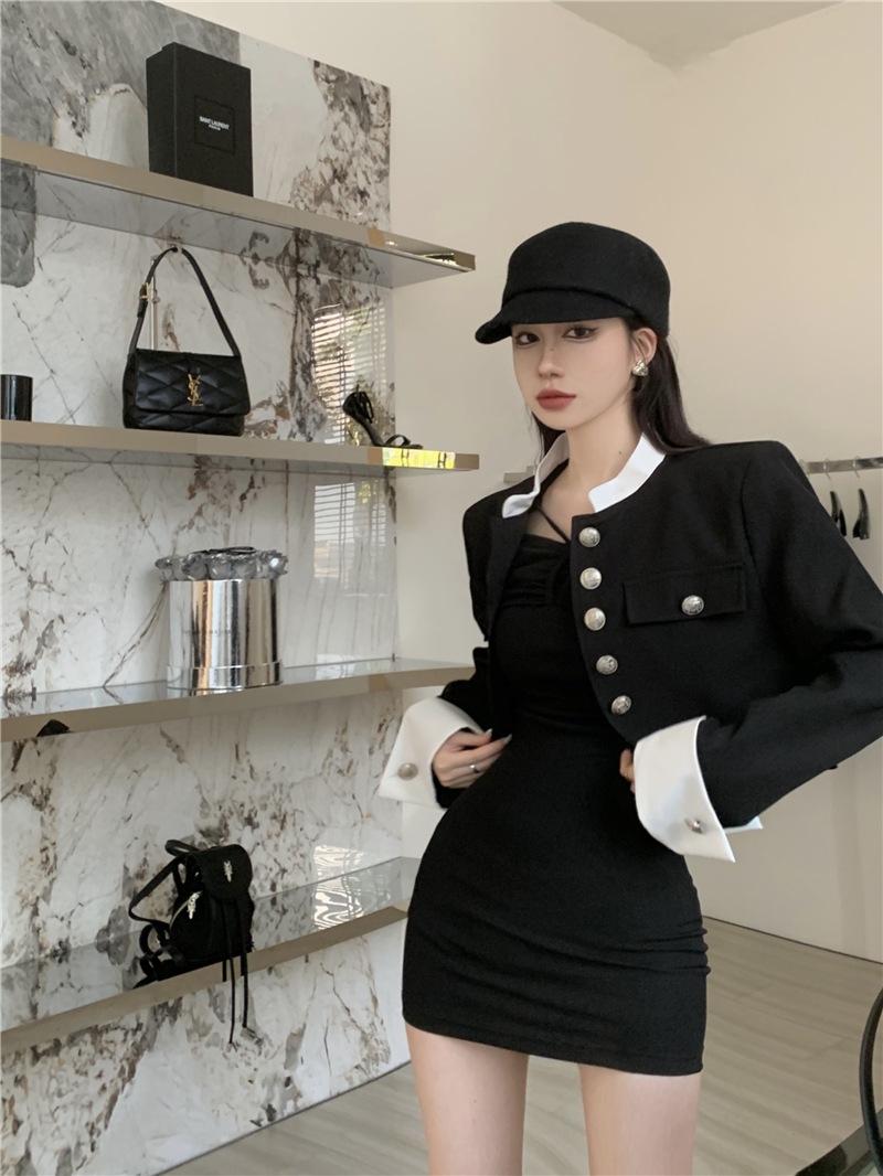 Short fashion and elegant business suit autumn and winter coat