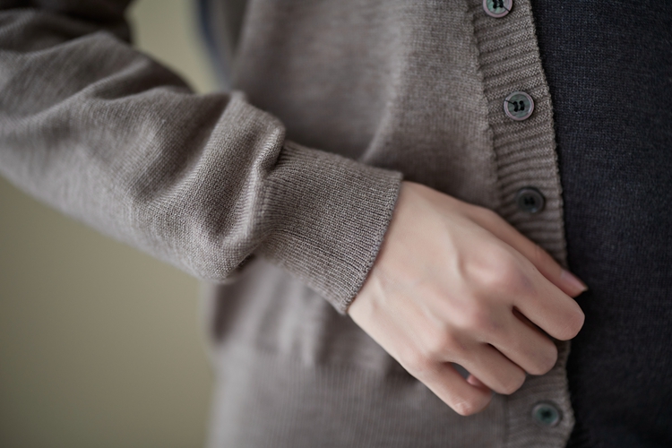 Slim splice art coat loose knitted cardigan for women