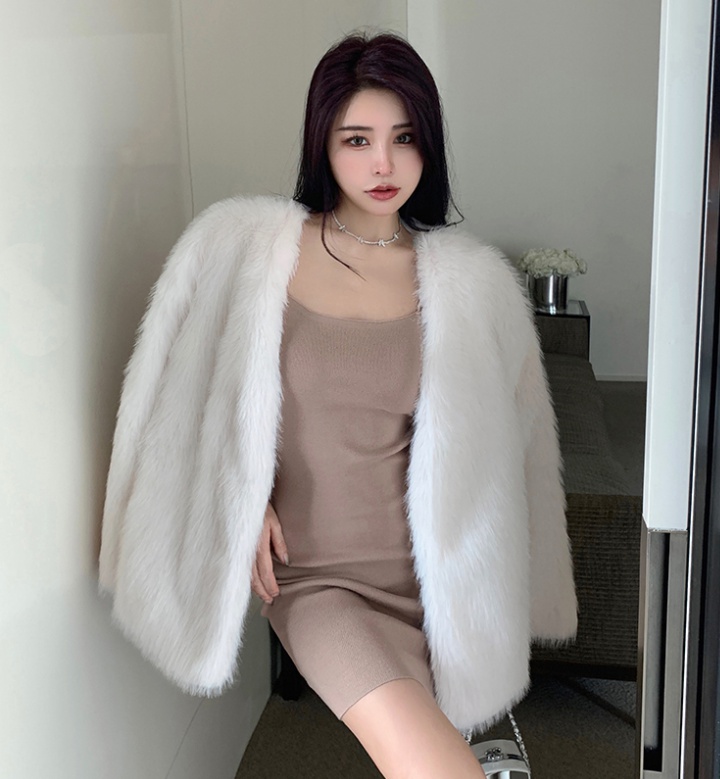 Grace loose fur coat imitation of fox fur coat for women