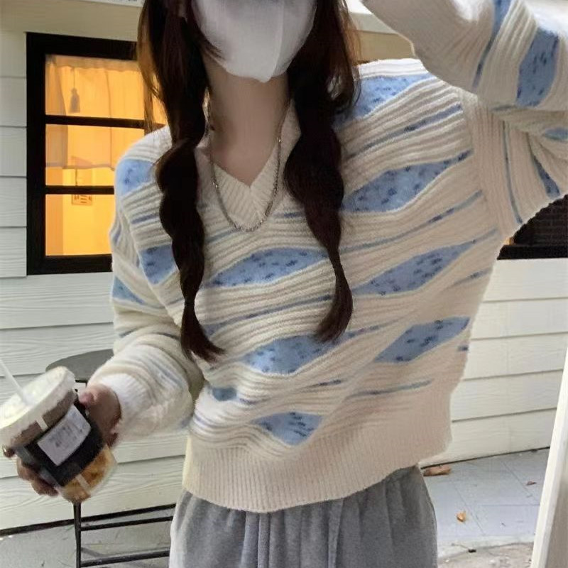 Stereoscopic sweater autumn and winter tops for women