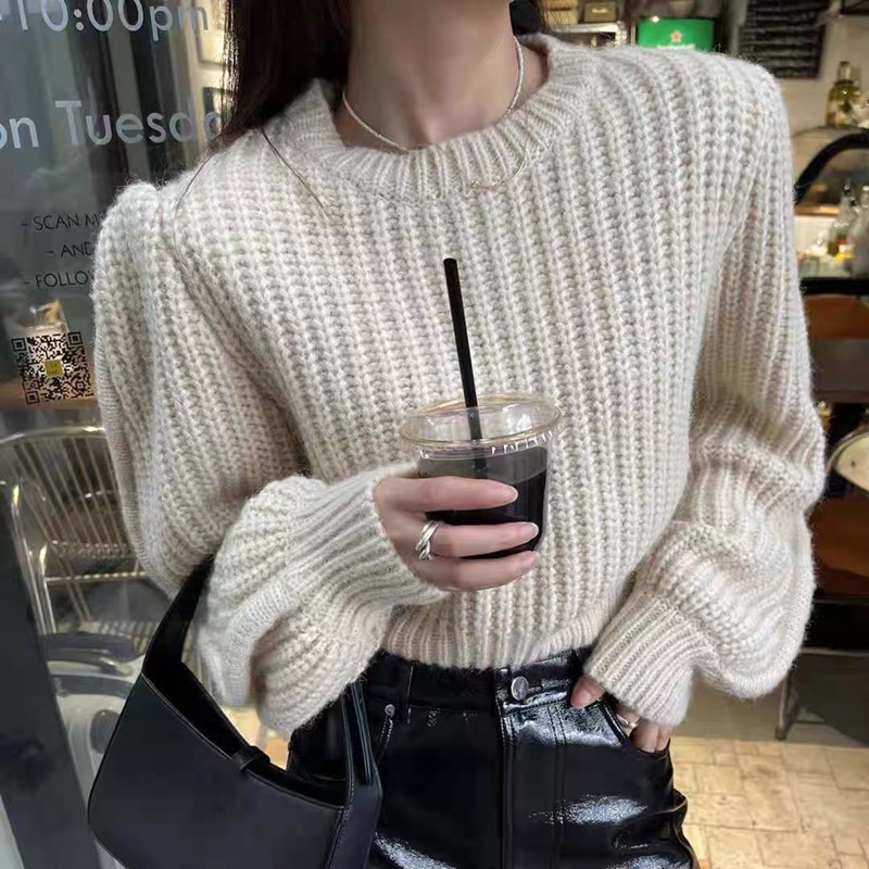 Autumn fashion tops knitted temperament sweater