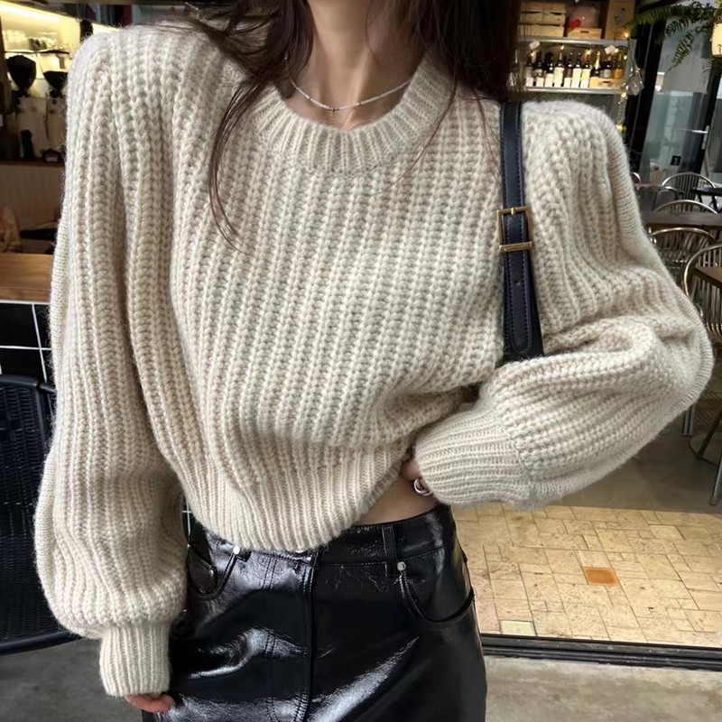 Autumn fashion tops knitted temperament sweater