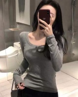 Tight T-shirt long sleeve bottoming shirt for women
