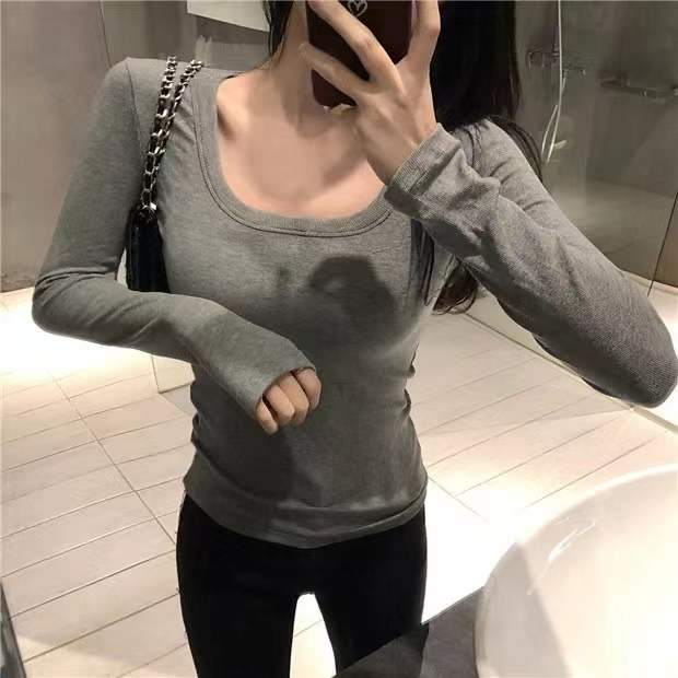 Tight T-shirt long sleeve bottoming shirt for women