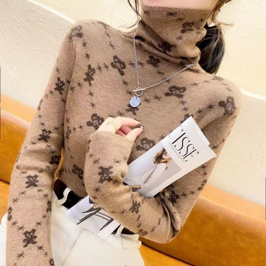 Autumn and winter pullover high collar fashion sweater