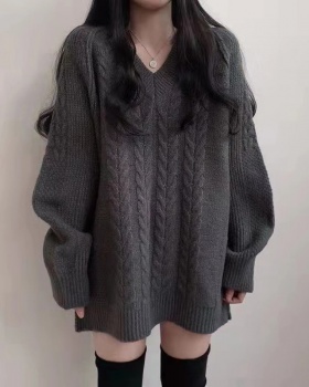 Western style sweater dress long sweater for women
