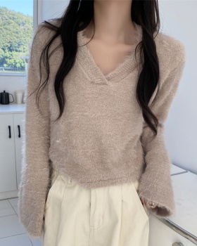 Knitted short tops unique sweater for women