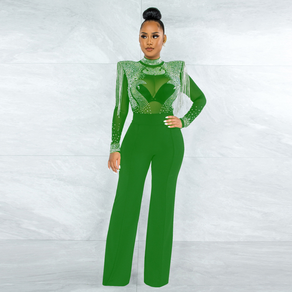 Casual perspective tassels jumpsuit for women