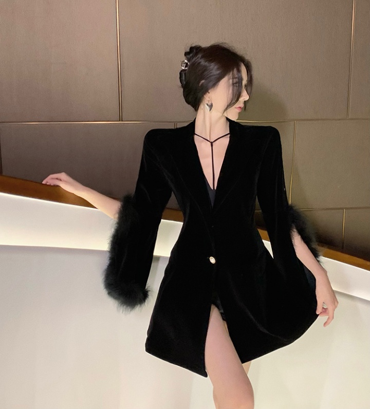 Temperament slim dress long business suit for women