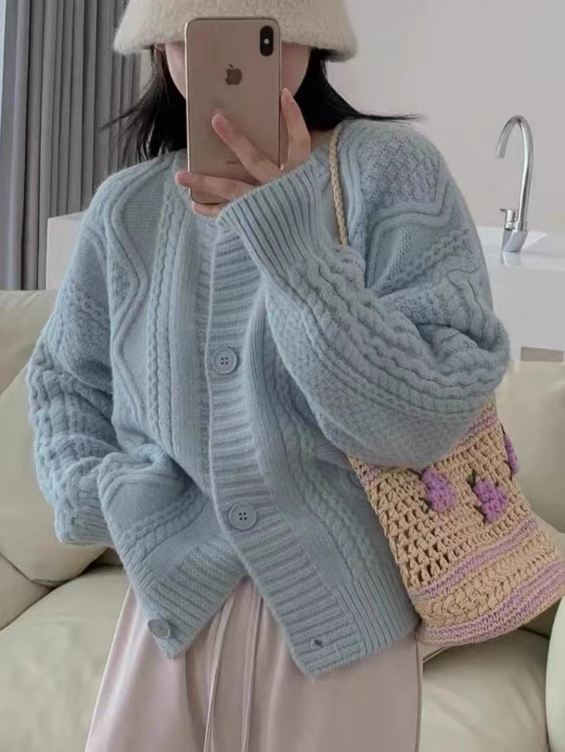 Lazy autumn and winter coat colors sweater for women