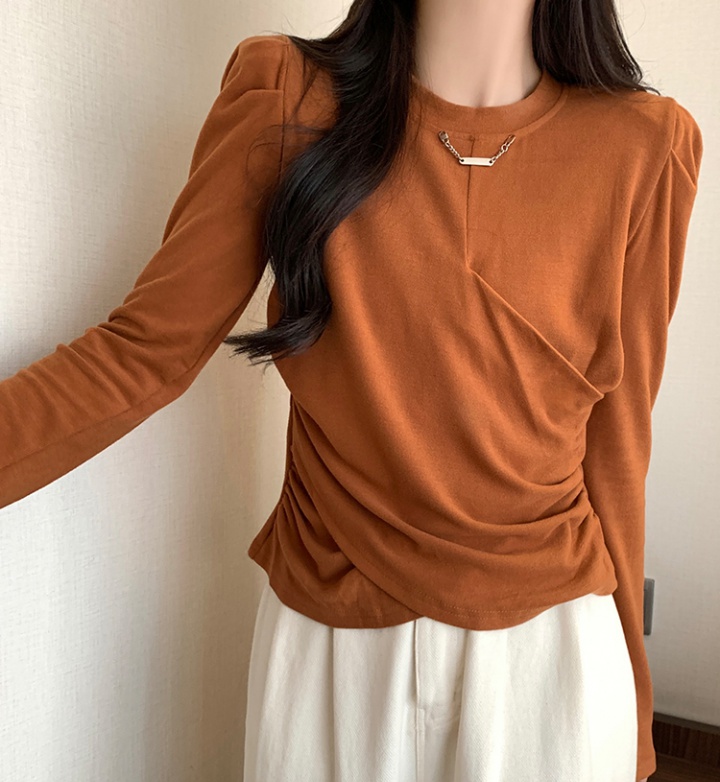 Folds cross corduroy necklace autumn thick tops