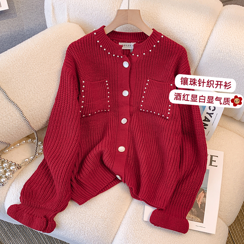 Fashion slim fat knitted loose large yard sweater for women
