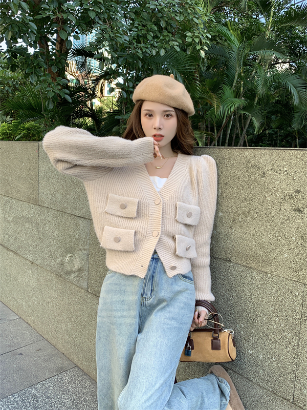 Rabbit fur coat autumn and winter tops for women