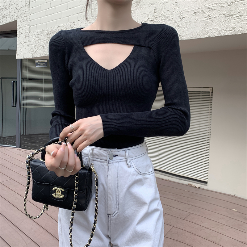 Sexy hollow unique sweater for women