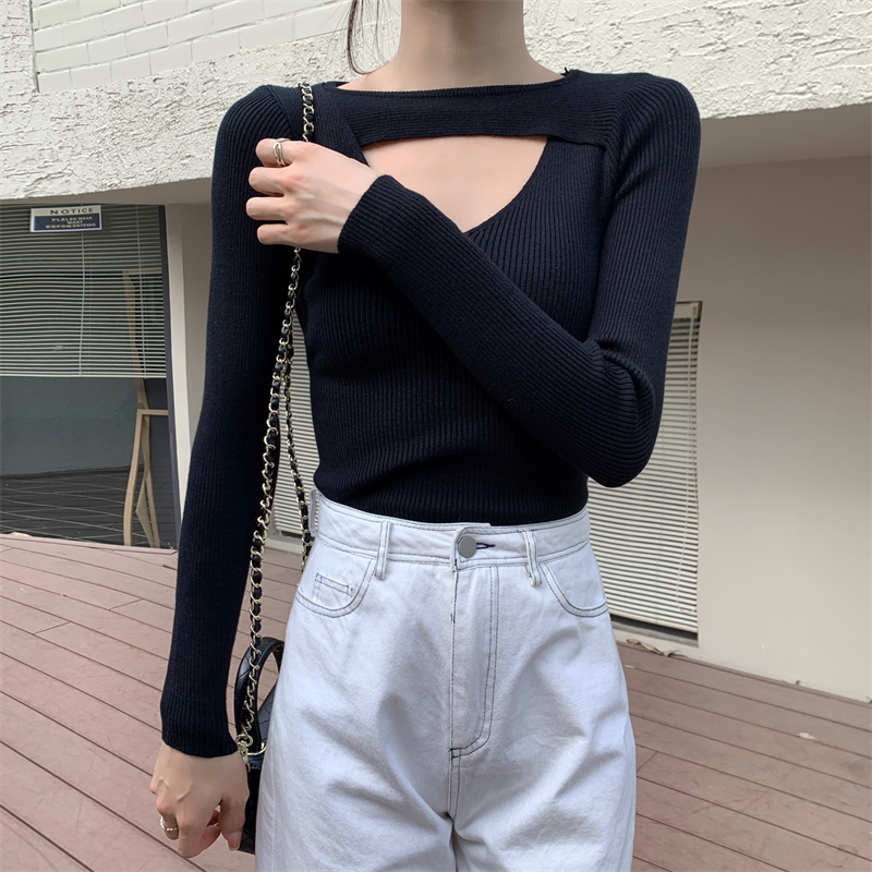 Sexy hollow unique sweater for women