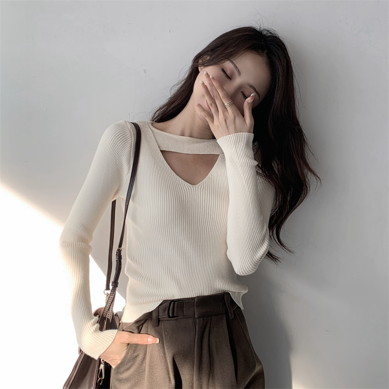 Sexy hollow unique sweater for women