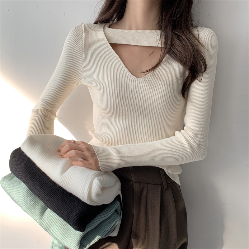 Sexy hollow unique sweater for women