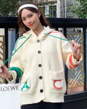 Hooded pullover coat autumn and winter sweater