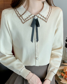 Autumn knitted tops bottoming fashion small shirt
