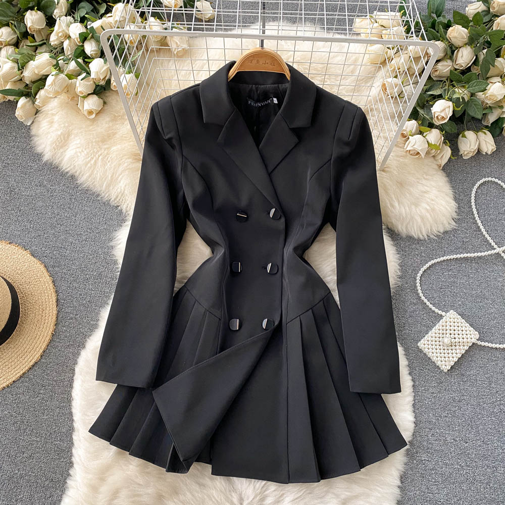 Square collar business suit T-back for women