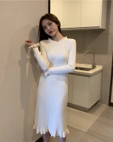 Knitted slim long dress high waist bottoming dress
