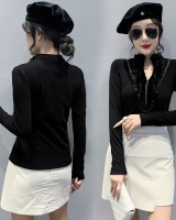 Antique silver rhinestone bottoming shirt for women