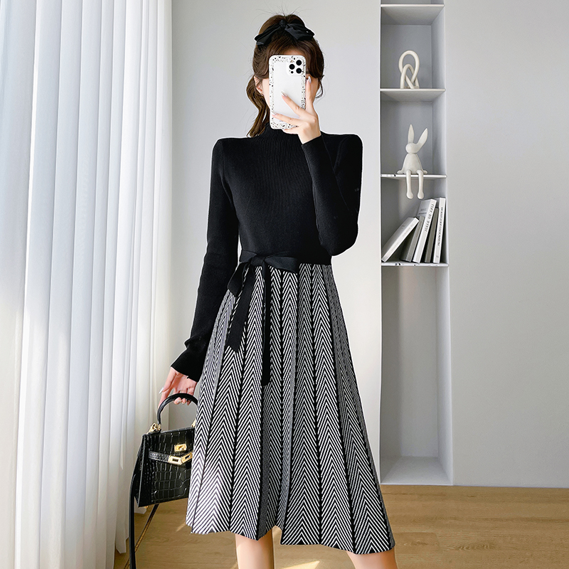 Bottoming lady slim autumn and winter dress