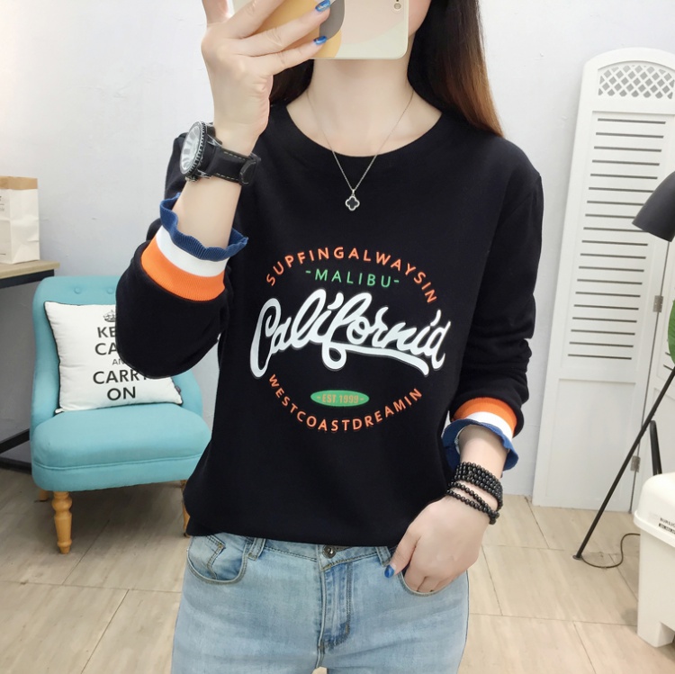 Loose autumn and winter tops thick pure cotton hoodie
