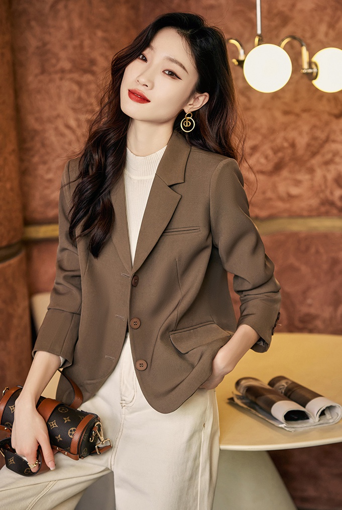 Casual fashion coat green business suit for women