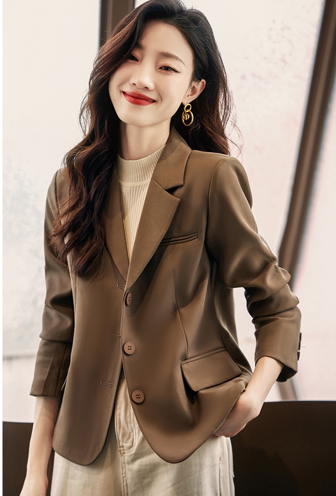 Casual fashion coat green business suit for women